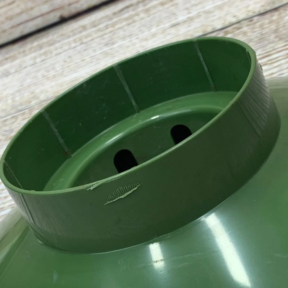 Vintage Coleman Propane Lantern‎ Camping Lantern Green Top Pyrex Glass USA Made
